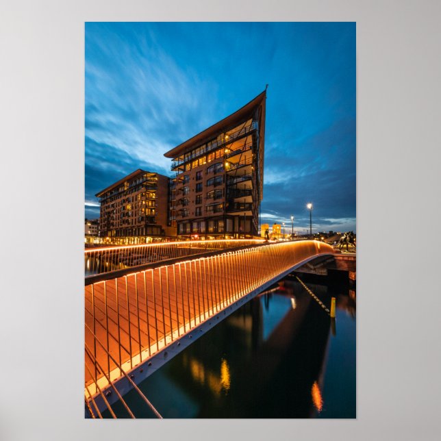 Oslo på natten, Norge Poster (Framsidan)