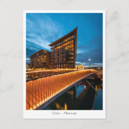 Oslo på natten, Norge Vykort