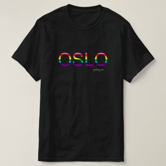 Oslo Pride T-shirt | Gay Rainbow Flagga (Design framsida)