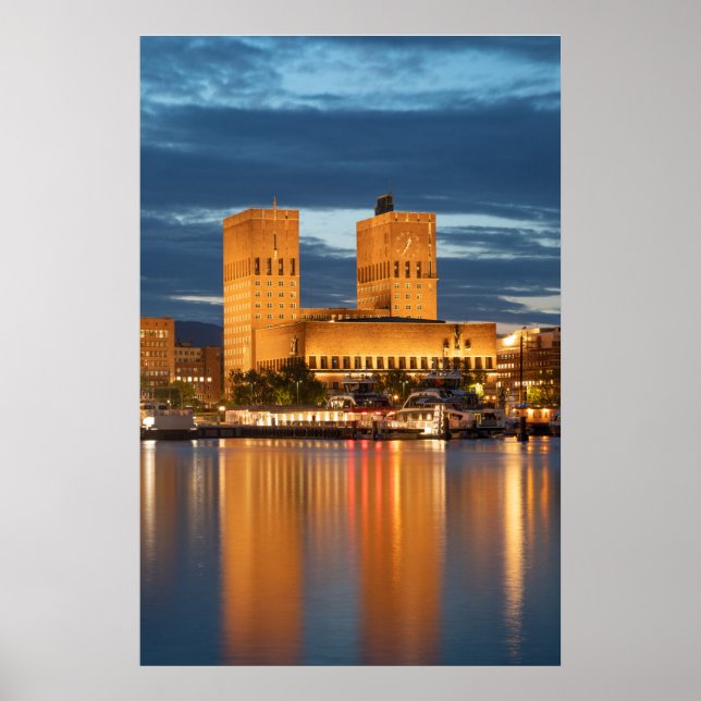 Oslo rådhus Norge Poster (Framsidan)