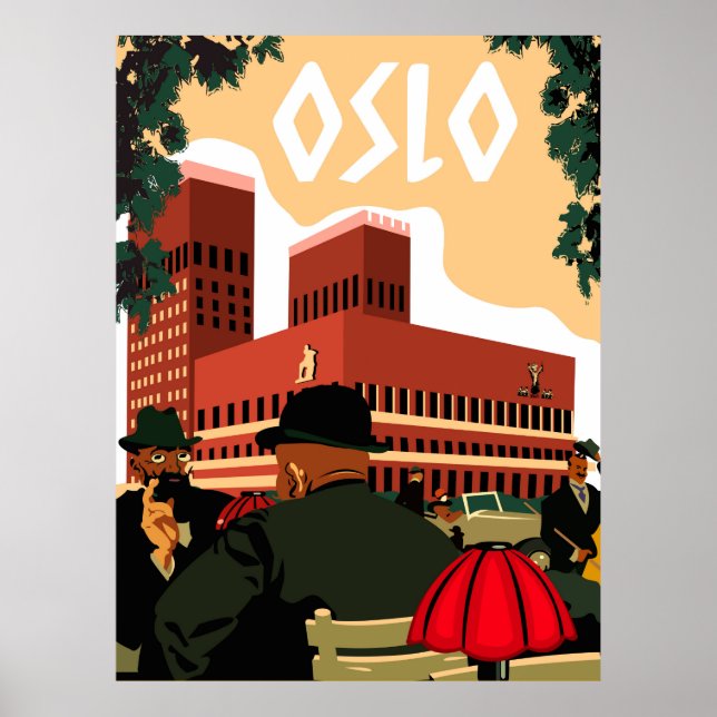 Oslo, stadshuset, Norge Poster (Framsidan)