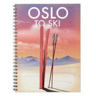 Oslo till skidåkning anteckningsbok