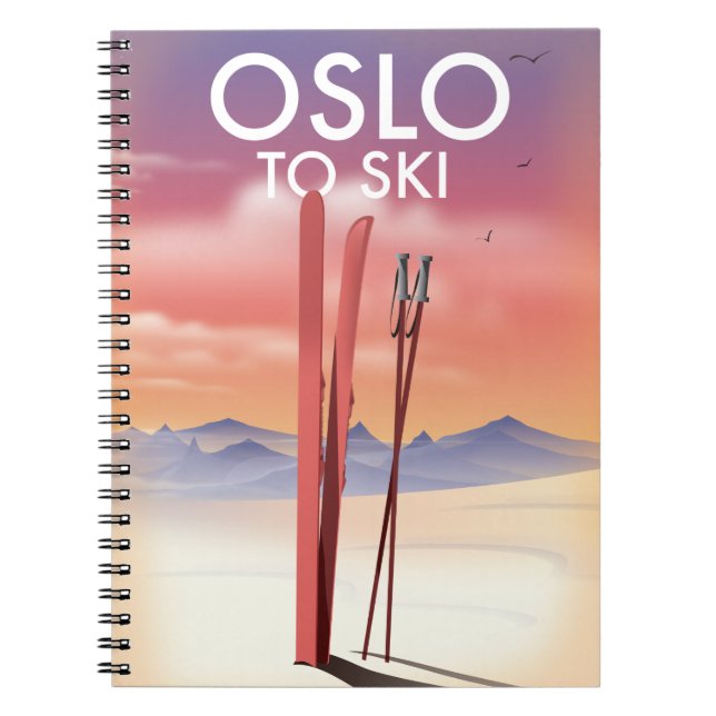 Oslo till skidåkning anteckningsbok (Framsidan)