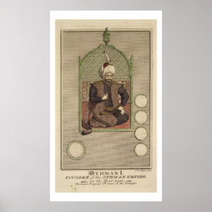 Osman mig (1259-1326) grundare av Ottomanväldet Poster