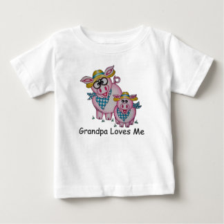 OSo Cute "Grandpa Kärlek Me" Piggy Baby Romper Tee