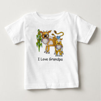 OSO Cute "I Kärlek Grandpa" Cow Baby Romper Tee