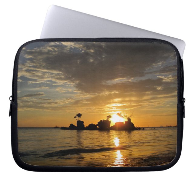 Ösolnedgång Laptop Sleeve (Framsidan)