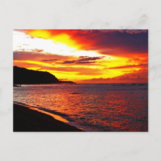 Osolscener från Hawaii Vykort (Framsida)