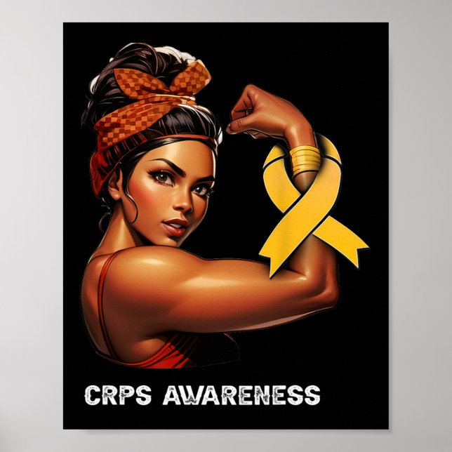 Osönderbruten Afro Tjej Crps Medvetenhet  Poster (Framsidan)