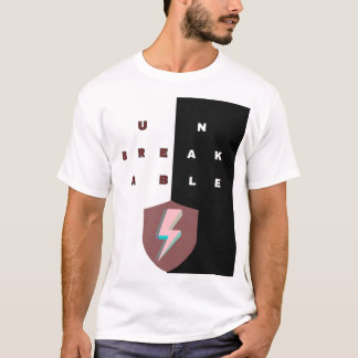 OSÖNDERBRYTBAR T‑Shirt — Motiverande typografi, pr T Shirt