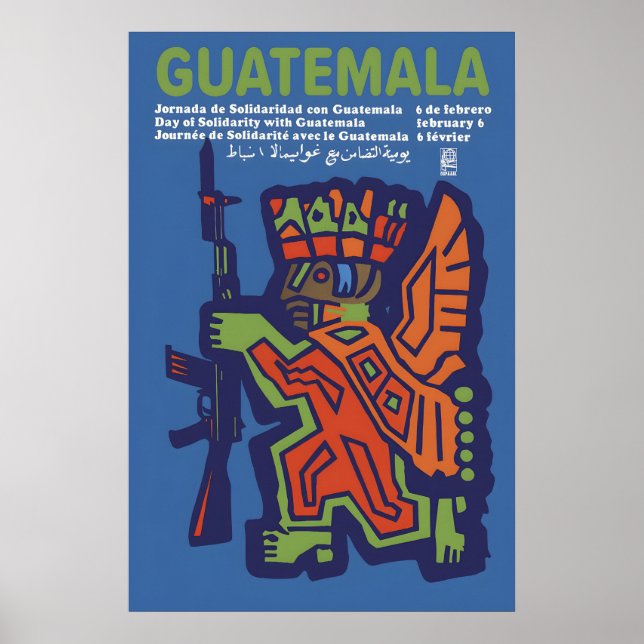 OSPAAAL-affisch Dag för solidaritet med Guatemala Poster (Framsidan)