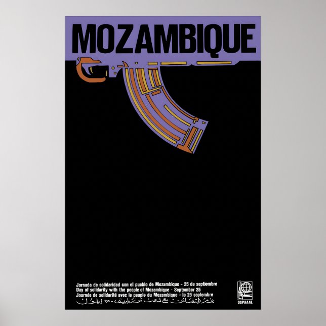 OSPAAAL-affisch Dag för solidaritet med Moçambique Poster (Framsidan)