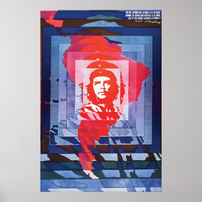 OSPAAAL-affisch Kuba-dagen för den heroiska gerill Poster (Framsidan)