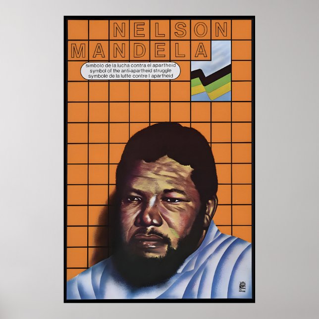 OSPAAAL-affisch Sydafrika Nelson Mandela symbol Poster (Framsidan)