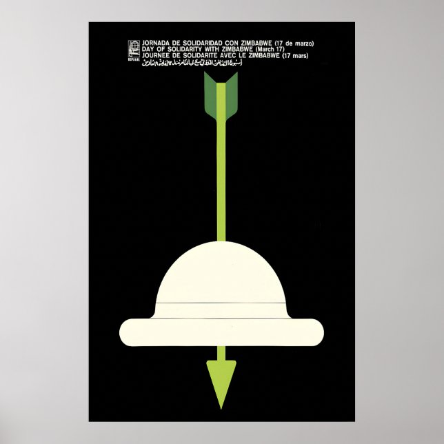 OSPAAAL-affisch Zimbabwe Solidaritetsdag Anti Poster (Framsidan)