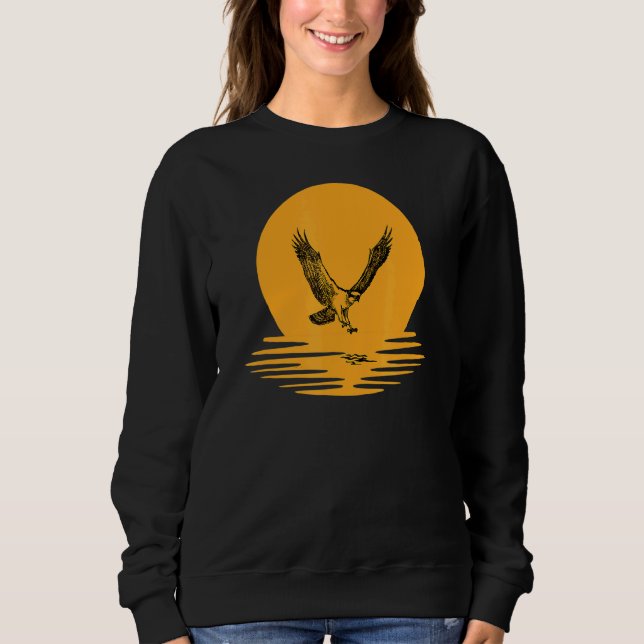 Osprey Bird Hunting Sunset Orange För manar Women  T Shirt (Framsida)