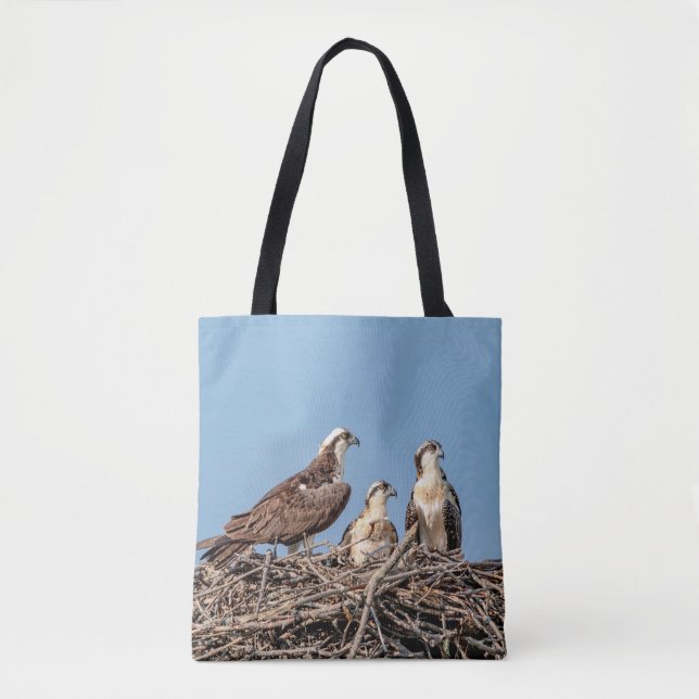 Osprey mamma med sina barn tygkasse (Framsida)