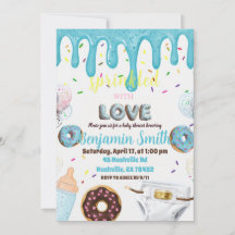 Ösregn med kärlek Baby Shower Inbjudan | Munk