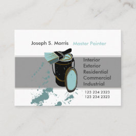 Ösregna & borsta blått målar den moderna husmålare visitkort