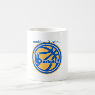 ösregnar den guld- basketlogotypmuggen kaffemugg