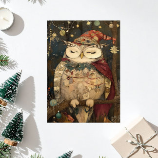 Osric the Owl | Woodland Whimsy Julkort