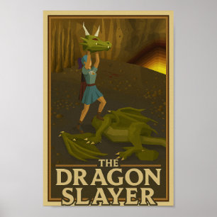 OSRS (Old School RuneScape) Drakdödarens seger Poster