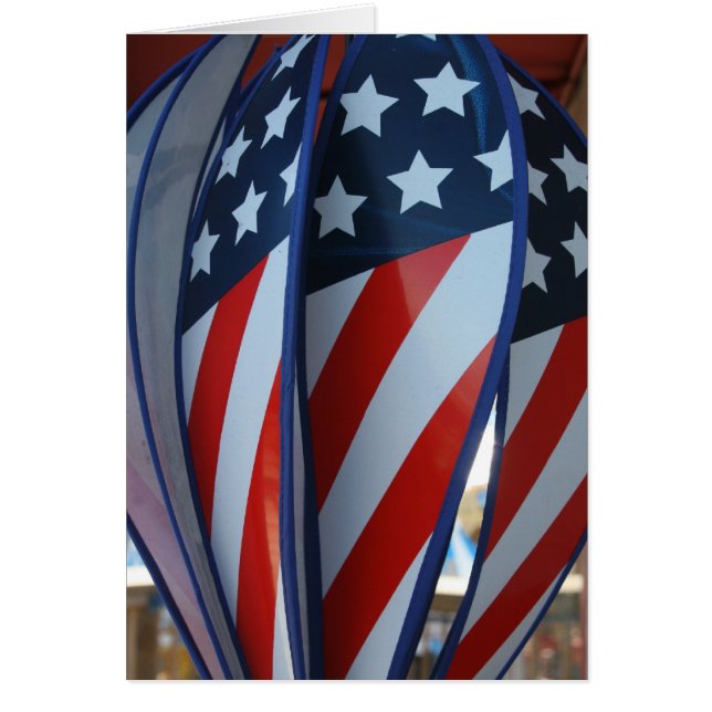 oss flagga fläkt hälsningskort (Framsidan)