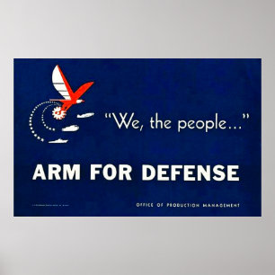 Oss folket… arm för försvar - vintage WWII Poster