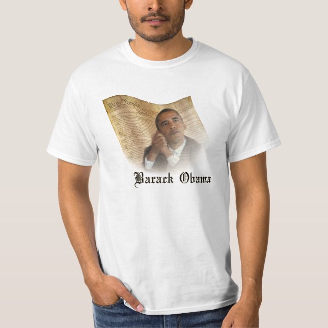 Oss folket… Barack Obama & konstitutionen T Shirt (Framsida)