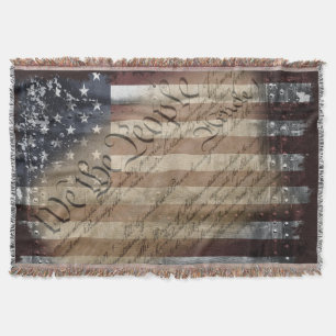 Oss folket filt för vintageamerikanska flaggankas