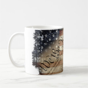 OSS FOLKET INDUSTRIELL USA FLAGGAmugg för VINTAGE Kaffemugg