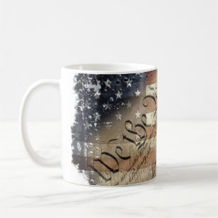 OSS FOLKET INDUSTRIELL USA FLAGGAmugg för VINTAGE Kaffemugg