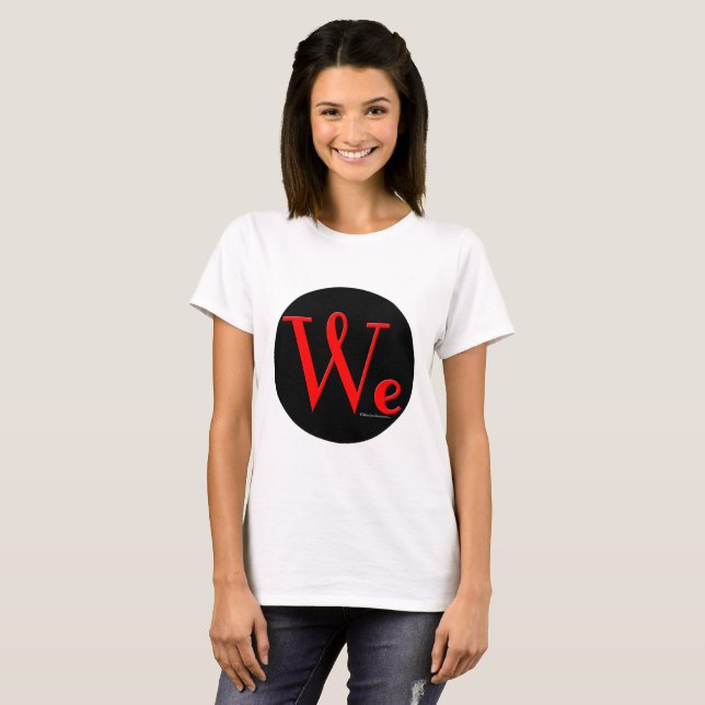 Oss folket rundalogotypkvinnorna T-tröja T-shirt (Hel framsida)