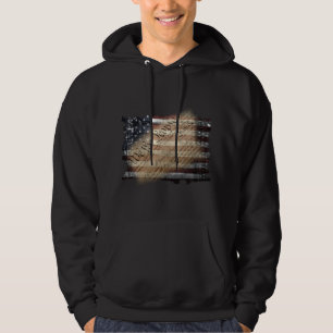 Oss folket vintageamerikanska flagganHoodie Munkjacka