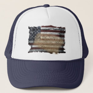 Oss folket vintageamerikanska flaggantruckerkeps keps