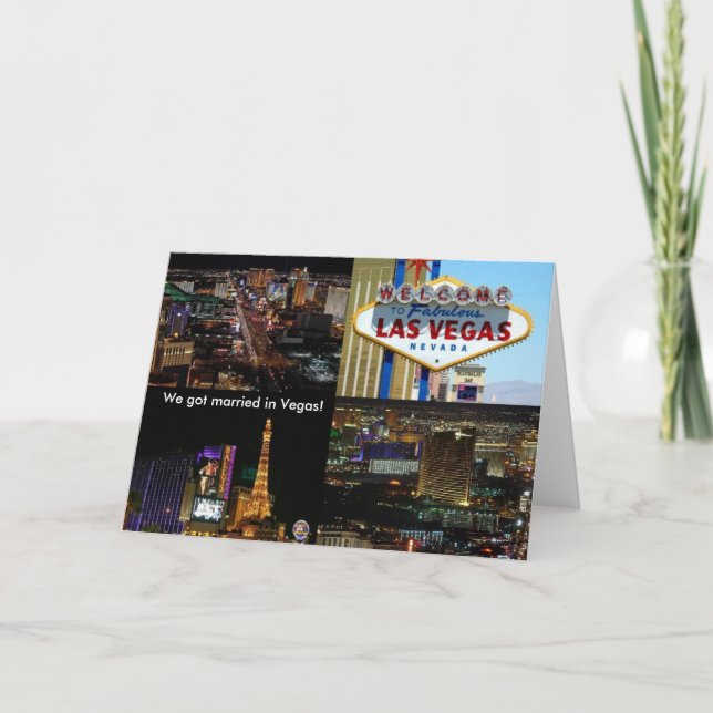Oss har som att gifta sig i Vegas! Kort (Framsida)