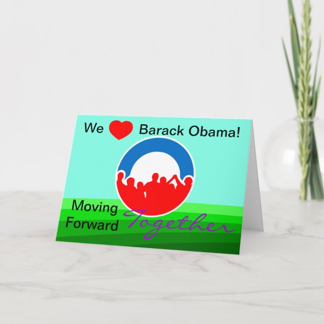 Oss hjärta Barack Obama! Rösta på 11/06/12 Kort (Framsida)