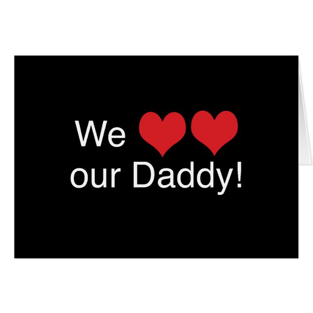 Oss hjärtapappa hälsningskort (Framsidan Horizontal)