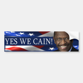 Oss ja Cain! Herman Cain Bildekal