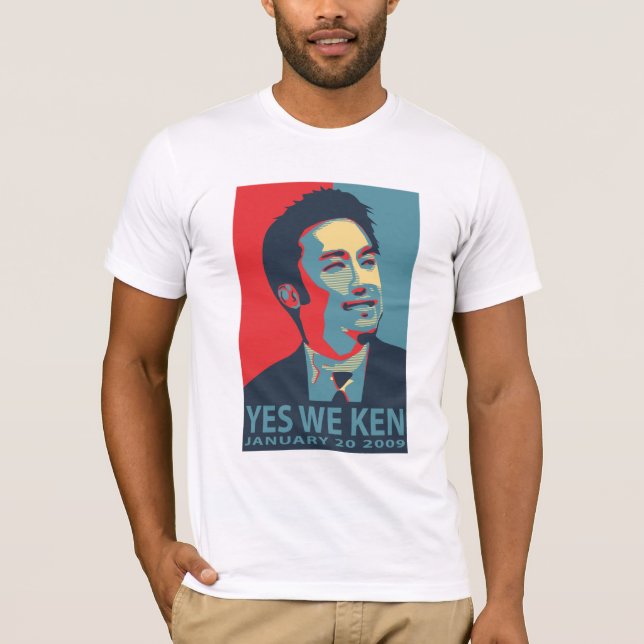 Oss ja Ken (Obama) - skräddarsy vitT-tröja - Tee Shirt (Framsida)