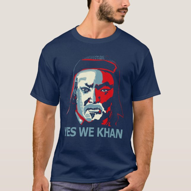Oss ja Khan (mörk) T Shirt (Framsida)