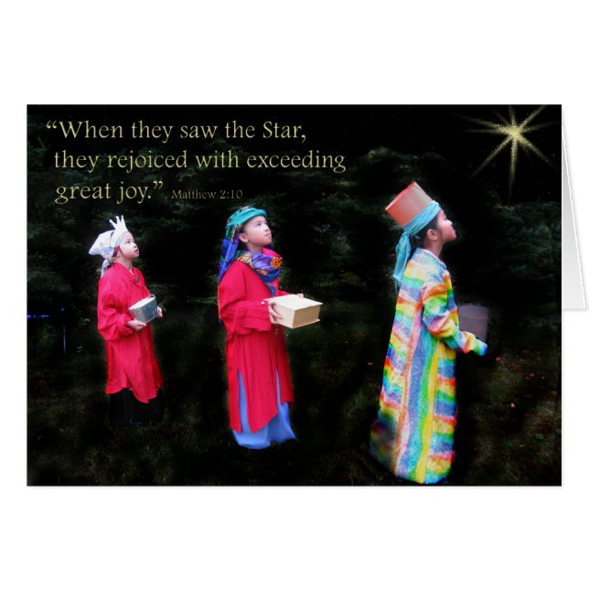 Oss tre kungar hälsningskort (Framsidan Horizontal)