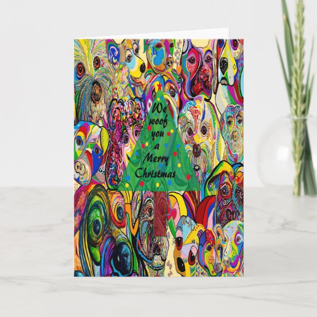 Oss WOOF dig god jul Helgkort (Framsida)