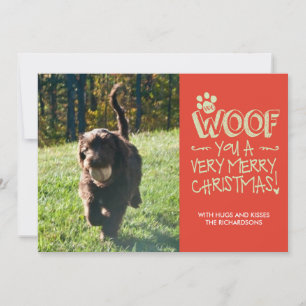 Oss Woof dig god jul Julkort