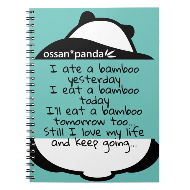 ossan*panda-bärare anteckningsbok (Framsidan)