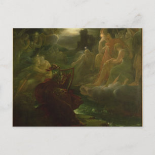 Ossian Conjuring up the Spirits of the River Vykort