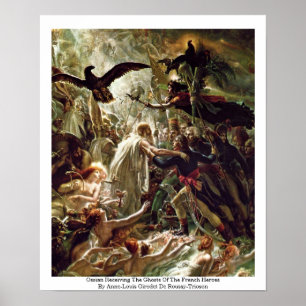 Ossian som tar emot Spöken av Fransk Heroes Poster
