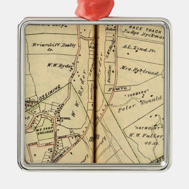 Ossining New York Julgransprydnad Metall (Framsidan)