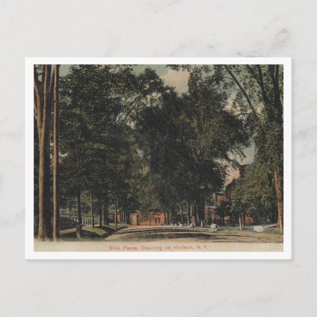 Ossining vid Hudson, Ellis Place View, 1907 Vykort (Framsida)