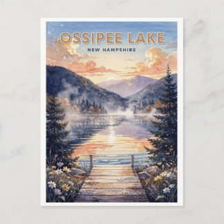 Ossipee Lake New Hampshire Vintage Resa Vykort
